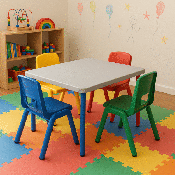 Fiber Kids Table – Colorful Classroom Edition
