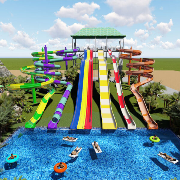 Colorful Fiber Water Slides – Safe Fun for All Ages